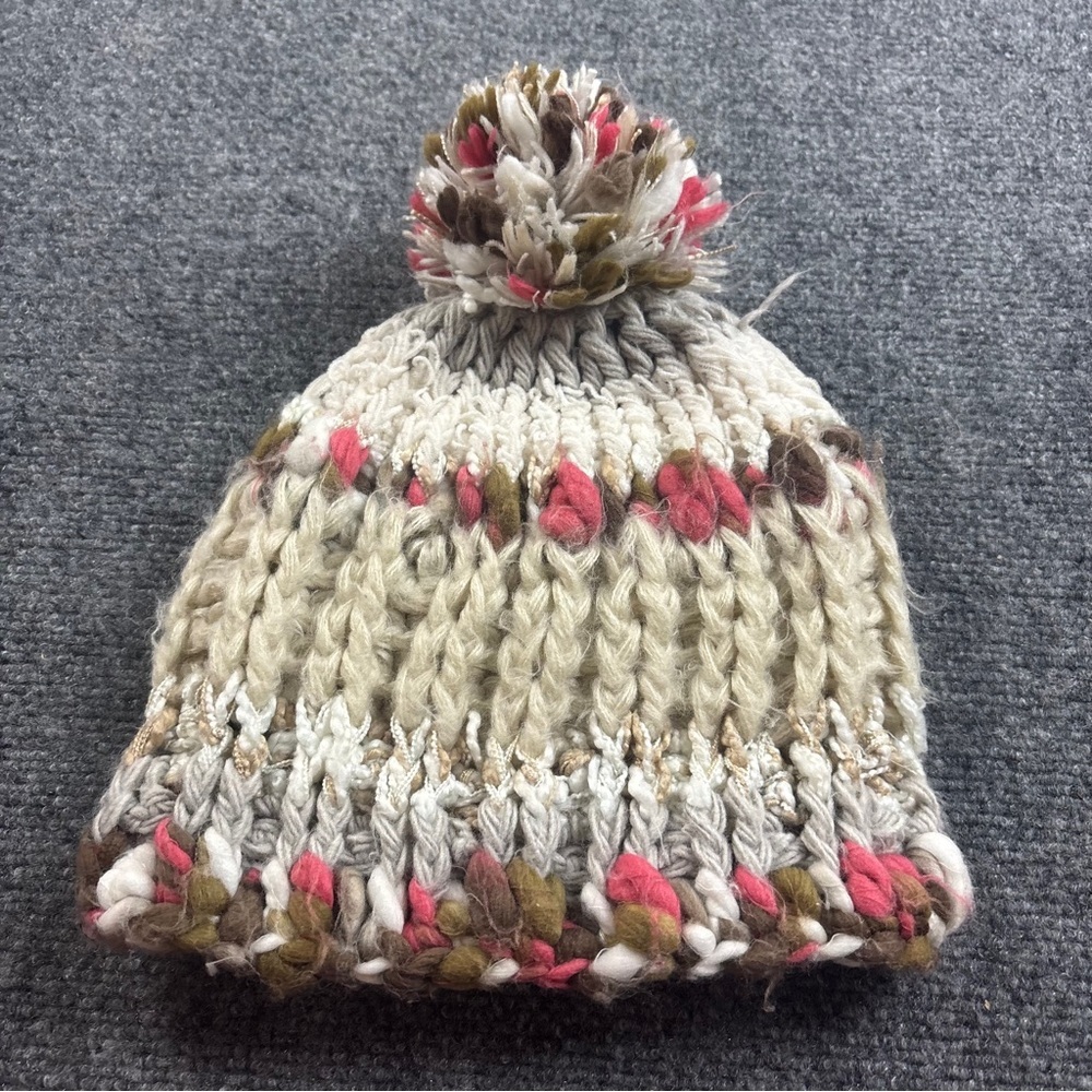 PRANA Women’s Chunky Knit Beanie Pom Pom Winter Hat One Size Fits Most